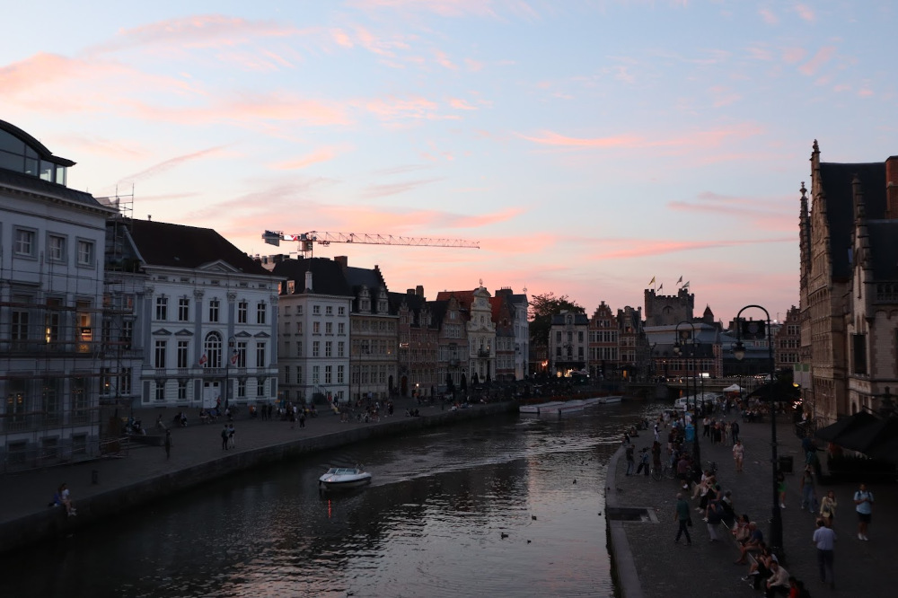 Sunset in Ghent.