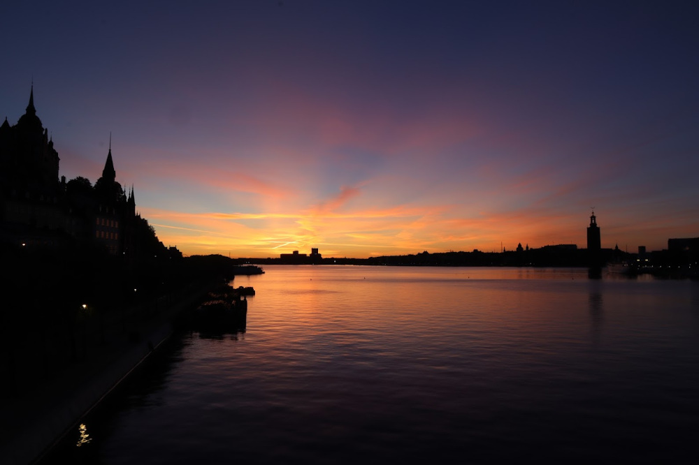 Sunset in Stockholm.