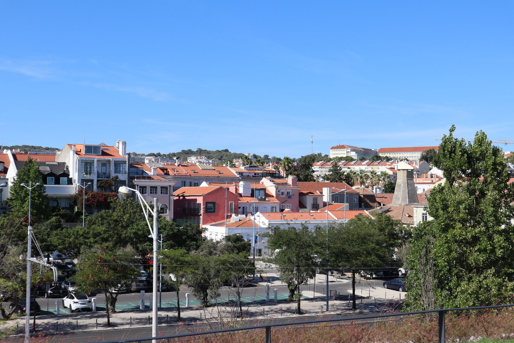 A higher view of the city.